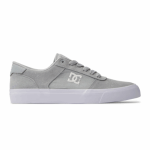 Tenis Para Hombre Gris Blanco Dc Shoes Teknic Gamuza