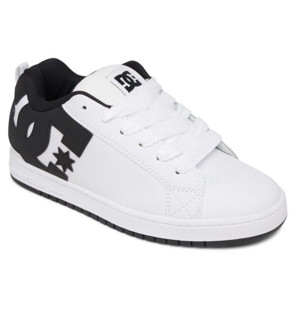 Tenis Dc Shoes Hombre Blanco Negro Court Graffik 300529wlk - Imagen 2