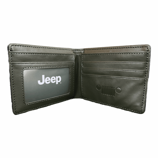 CARTERA PARA HOMBRE NEGRA VERDE JEEP TARJETERO BILLETERA - Imagen 4