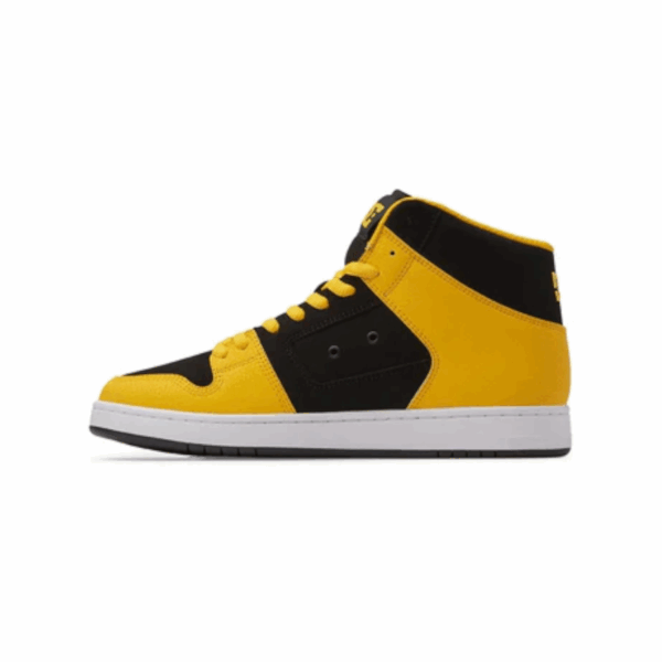 TENIS NEGROS HOMBRE AMARILLOS BOTA DC SHOES MANTECA HI - Imagen 3