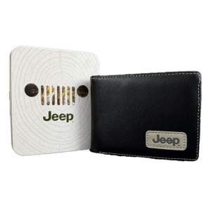CARTERA PARA HOMBRE NEGRA JEEP TARJETERO BILLETERA