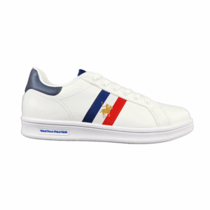 TENIS HOMBRE BLANCOS AZUL ROJO POLO CASUALES