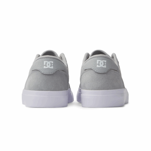 Tenis Para Hombre Gris Blanco Dc Shoes Teknic Gamuza - Imagen 4