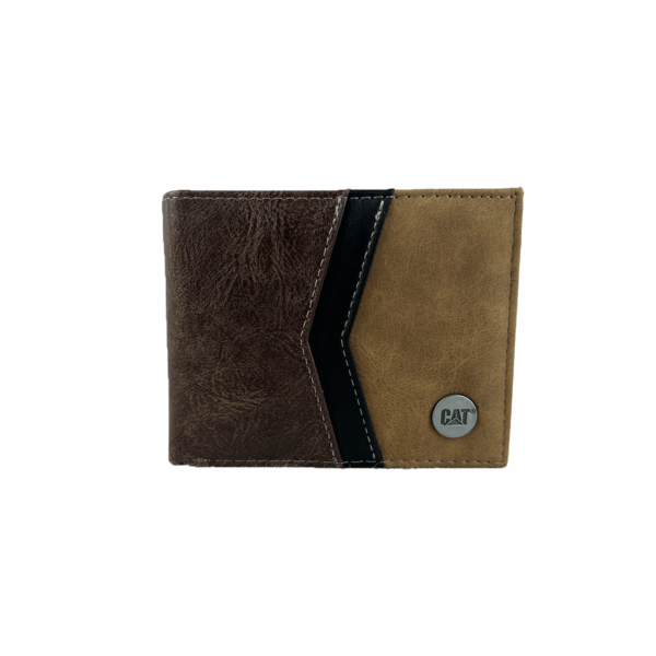 Cartera Para Hombre Billetera CAT Cafe Sintetico - Imagen 2