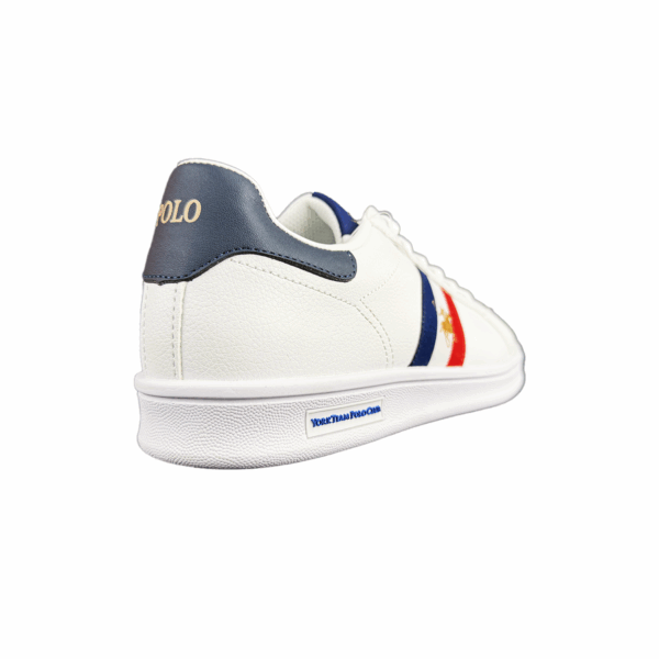 TENIS HOMBRE BLANCOS AZUL ROJO POLO CASUALES - Imagen 6