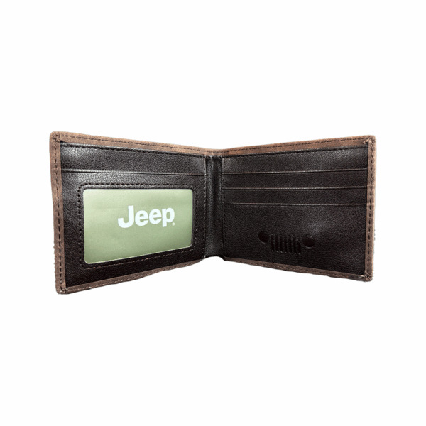 Cartera Cinturon Para Hombre Jeep Kit Cafe Sintetico - Imagen 6