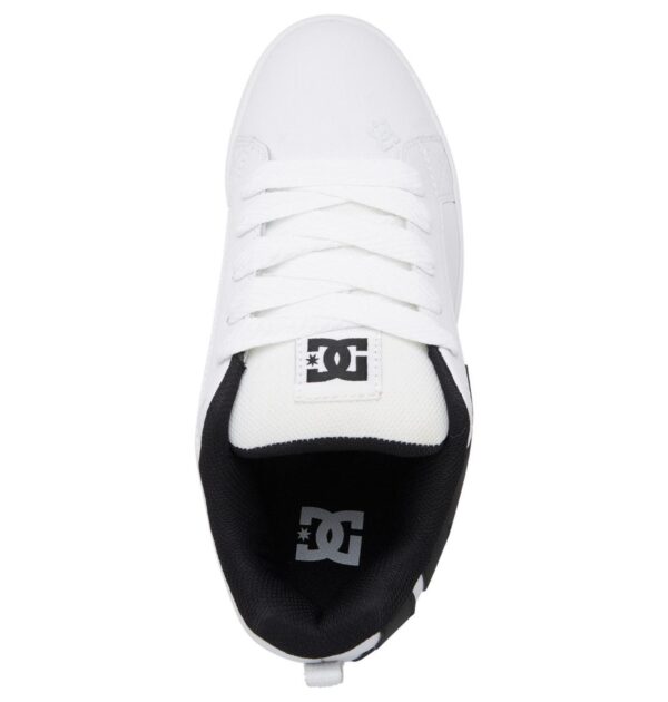 Tenis Dc Shoes Hombre Blanco Negro Court Graffik 300529wlk - Imagen 4