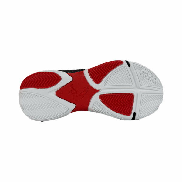 TENIS NEGROS ROJOS BLANCOS NIÑO BOTA SHAQ BASQUETBALL - Imagen 4