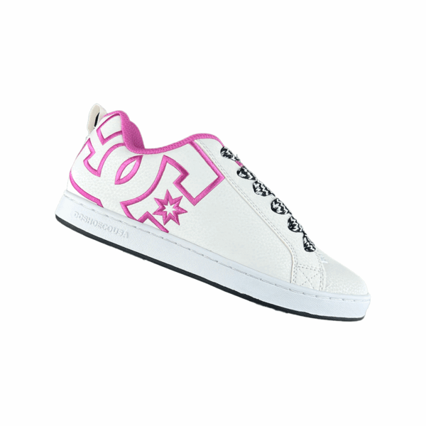 Tenis para Mujer Dc shoes Court Graffik Blanco Rosa - Imagen 2