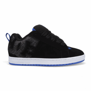 tenis negros azul court graffik hombre dc shoes original