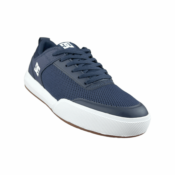 Tenis Para Hombre Comodos Azul Blanco Dc Shoes Transit - Imagen 5