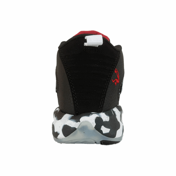 TENIS NEGROS BLANCOS ROJOS NIÑOS SHAQ SPEED DEMON MID BASQUETBALL - Imagen 4