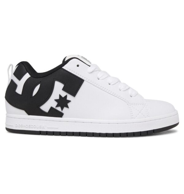 Tenis Dc Shoes Hombre Blanco Negro Court Graffik 300529wlk