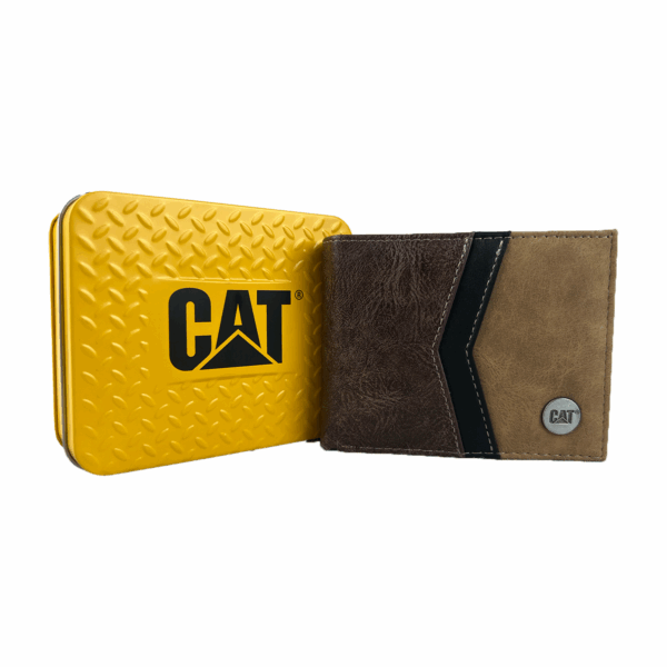 Cartera Para Hombre Billetera CAT Cafe Sintetico
