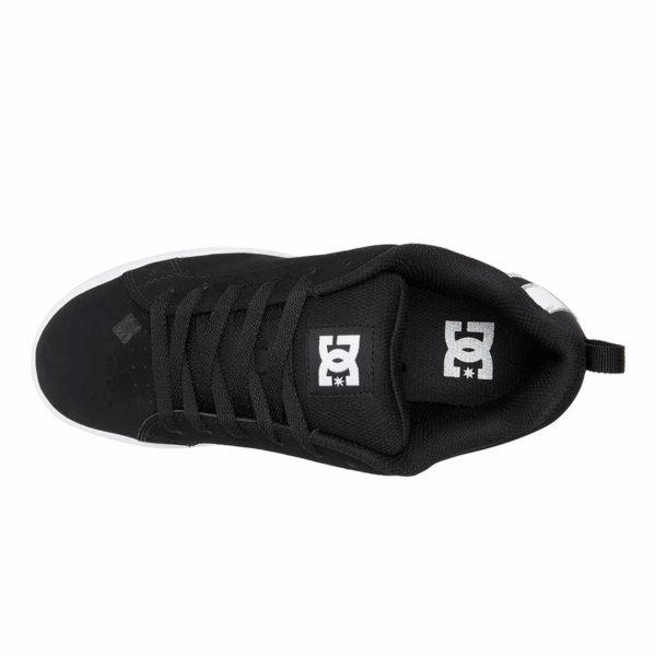 Tenis mujer negros blancos dc shoes court graffik - Imagen 4
