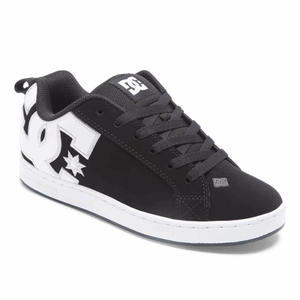 Tenis mujer negros blancos dc shoes court graffik - Imagen 2