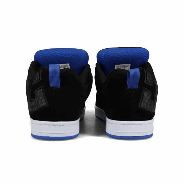 tenis negros azul court graffik hombre dc shoes original - Imagen 4