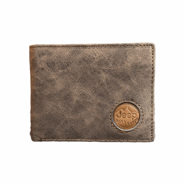 Cartera Cinturon Para Hombre Jeep Kit Cafe Sintetico - Imagen 4