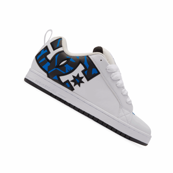 TENIS HOMBRE BLANCO AZUL DC SHOES COURT GRAFFIK - Imagen 2