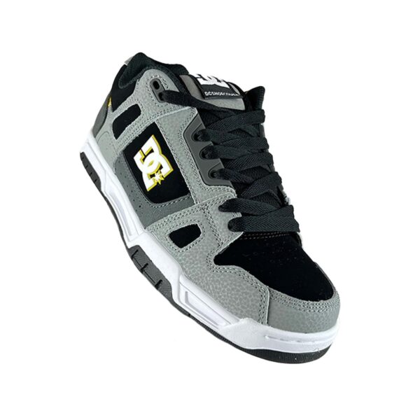 TENIS HOMBRE GRIS NEGRO AMARILLO DC SHOES STAG - Imagen 2