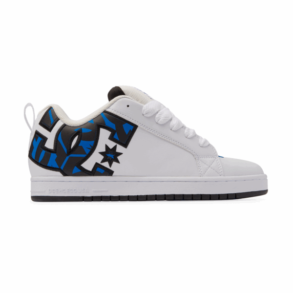TENIS HOMBRE BLANCO AZUL DC SHOES COURT GRAFFIK