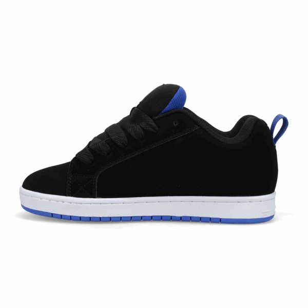 tenis negros azul court graffik hombre dc shoes original - Imagen 6