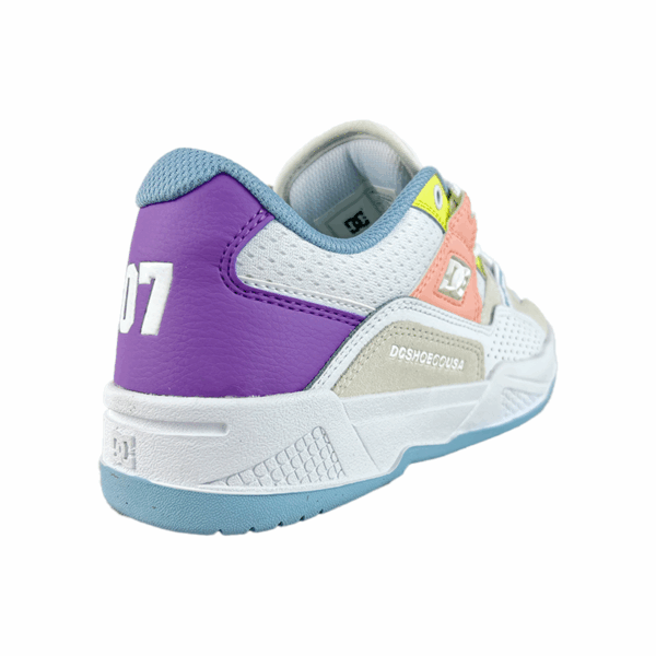 Tenis Para Mujer Blanco Rosa Amarillo Dc Shoes Construct - Imagen 7