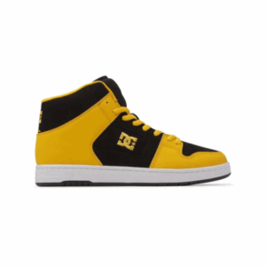 TENIS NEGROS HOMBRE AMARILLOS BOTA DC SHOES MANTECA HI