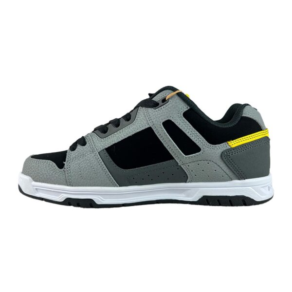 TENIS HOMBRE GRIS NEGRO AMARILLO DC SHOES STAG - Imagen 3