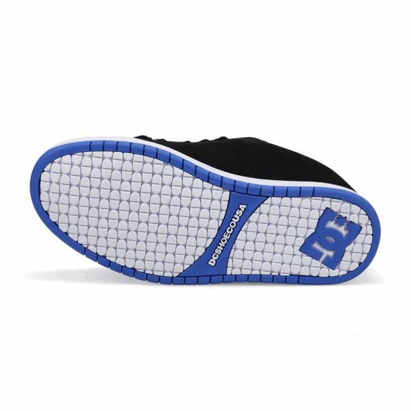 tenis negros azul court graffik hombre dc shoes original - Imagen 5