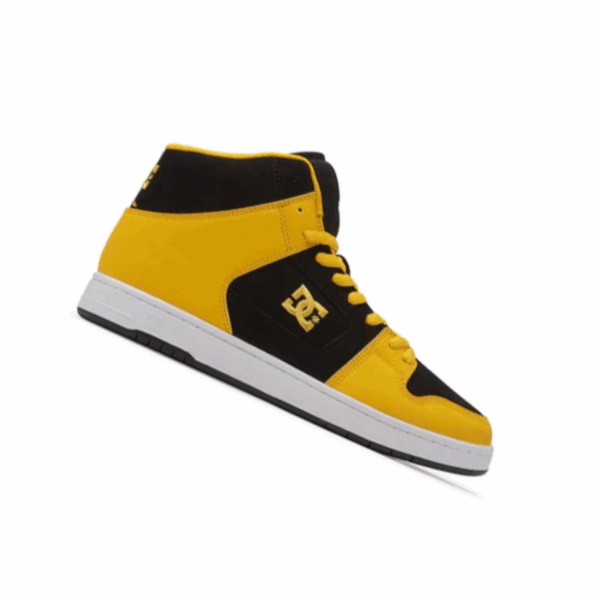 TENIS NEGROS HOMBRE AMARILLOS BOTA DC SHOES MANTECA HI - Imagen 6