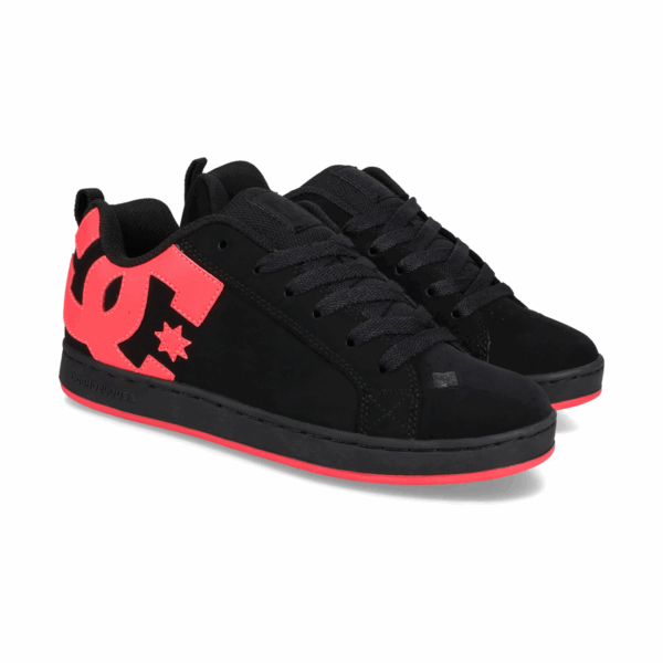tenis mujer negros rosa court graffik original - Imagen 2
