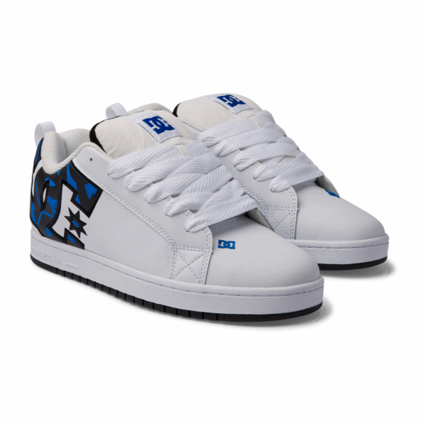 TENIS HOMBRE BLANCO AZUL DC SHOES COURT GRAFFIK - Imagen 9