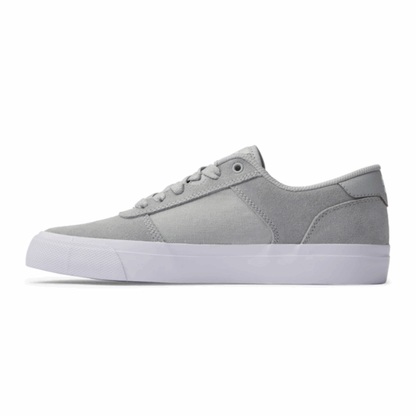Tenis Para Hombre Gris Blanco Dc Shoes Teknic Gamuza - Imagen 3