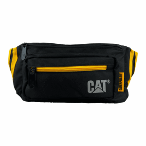 Cangurera Para Hombre Casual CAT Negra Amarilla Grande