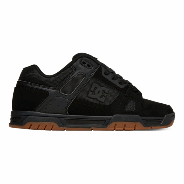 Tenis Dc Stag Todo Negro Liga Hombre Original 320188bgm