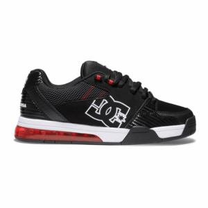 tenis hombre negro rojo dc shoes versatile