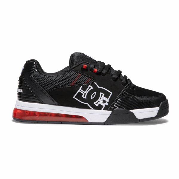tenis hombre negro rojo dc shoes versatile