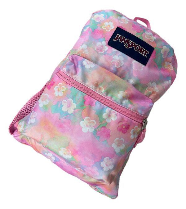 Mochila Escolar Jansport Cross Town Rosa Floral 26l - Imagen 5