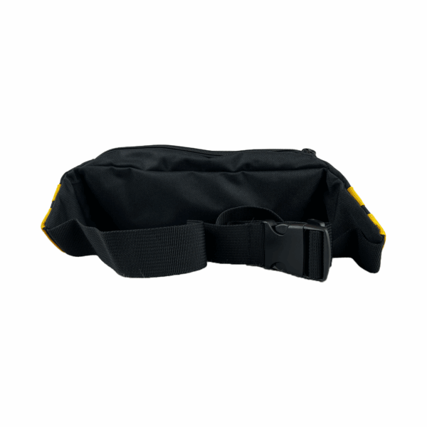 Cangurera Para Hombre Casual CAT Negra Amarilla Grande - Imagen 4